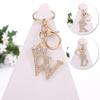 Letter Crown Pendants Key Chains Rings Meaningful Keychains Initials Name A-Z Letter Accessories Gift