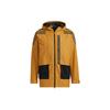 Colorblock Sports Training Casual Hooded Jacket Men Outerwear Wheat-Brown HE7403