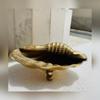 Exquisite Vintage Solid Brass Sea Shell Trinket Dish: A Stunning Ashtray and Ring Holder with Unparalleled Detail!
