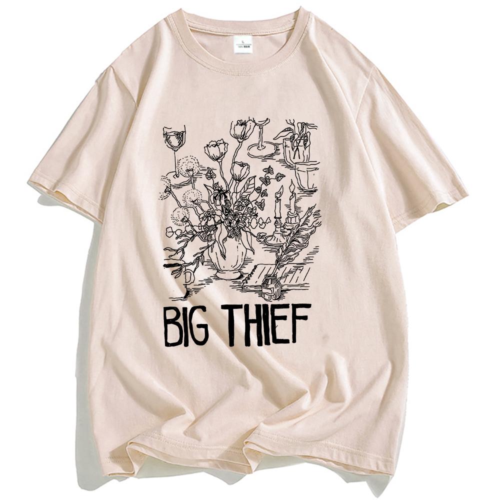 Big Thief Flowers Candles TShirt Short Sleeve Summer Unisex Tshirts Fashion Band Graphic Print T Shirt Oneck Unisex Streetwear