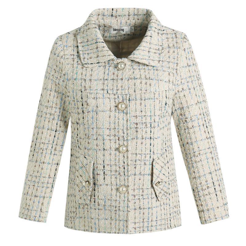 Модная короткая куртка мамы 2024: Весенне-осенний стиль для женщин среднего и пожилого возраста