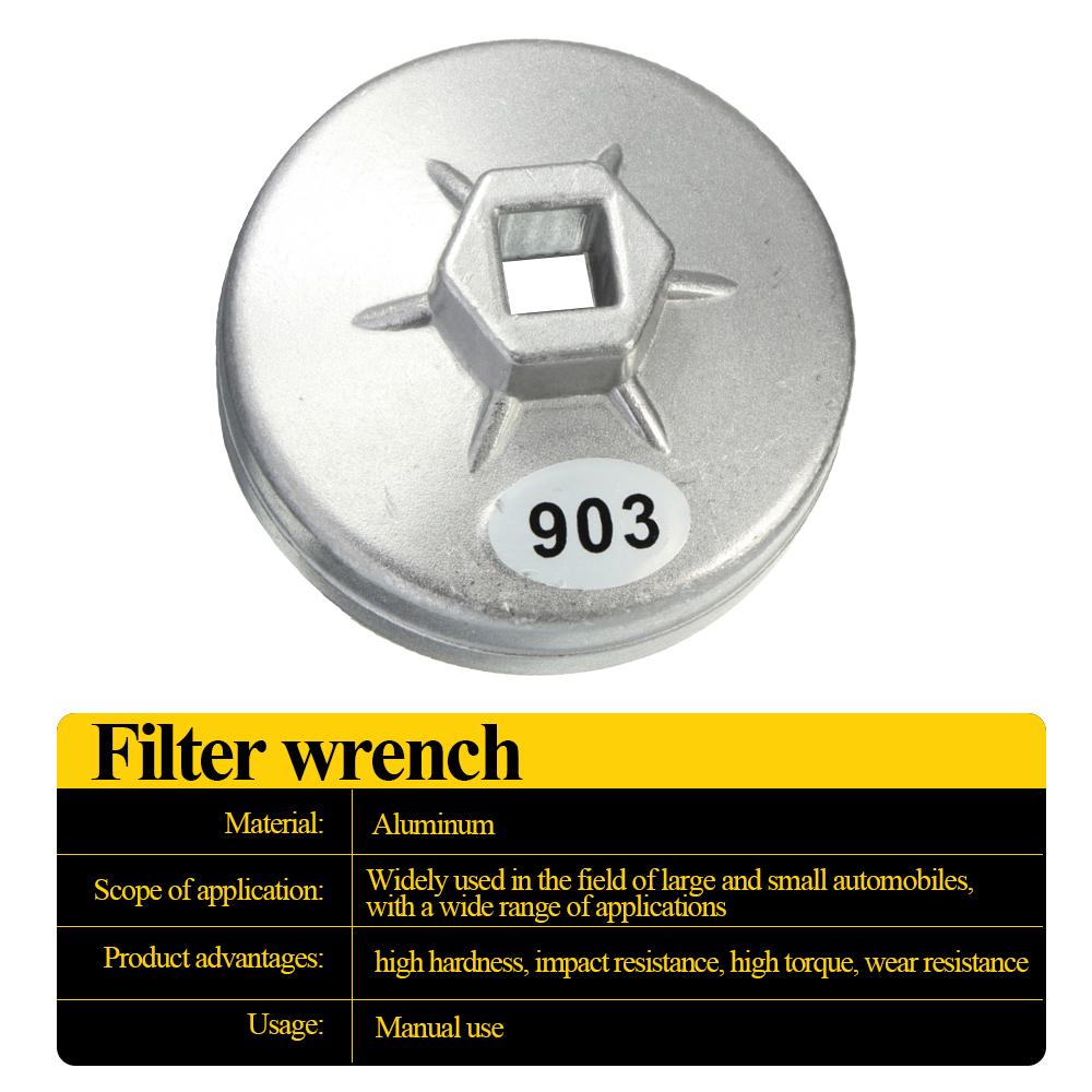 74mm 14 Flute Aluminum Oil Filter Wrench Cap Socket Remover Tool Auto Car Replacement Accessories for Mercedes Benz