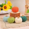 New Knitted Pumpkin Decoration DIY Hand Woven Colorful Pumpkin Party Decoration Props
