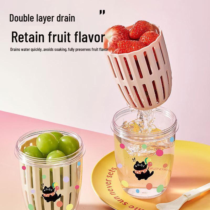 Portable Salad & Fruit Cup with Fork & Spoon