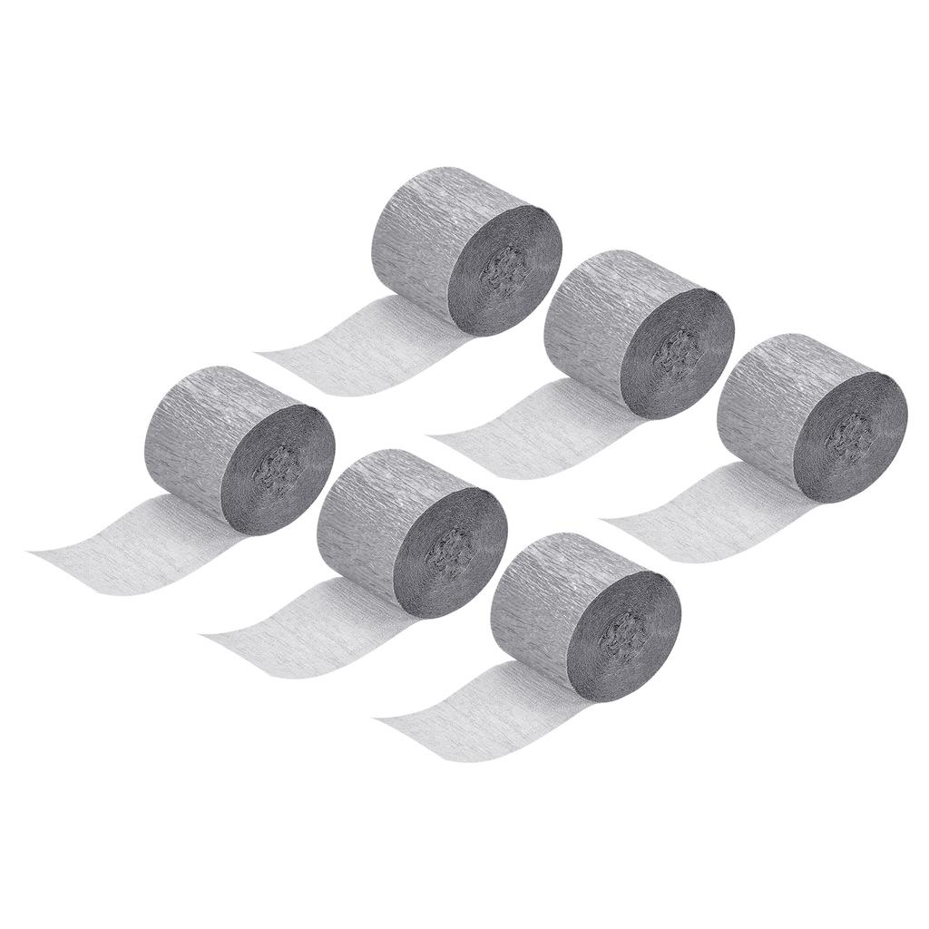 3/6pcs Vibrant Crepe Paper Streamers Party Streamer Decorations 1.37" for Various Birthday Party Wedding Festival Decorations