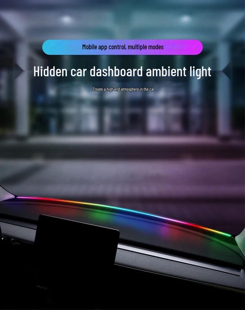 Цветной акриловый ветрозащитный экран звукоизолирующий свет: Управление через приложение, без проводов, для украшения автомобиля.