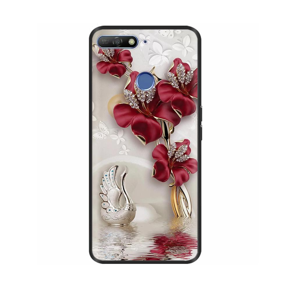 Cute Candy Painted Cover For Huawei Honor 7A Pro Case Soft Silicone Back Cover For Honor 7C Cases Honor7A Pro 5.7" Cases Bumper