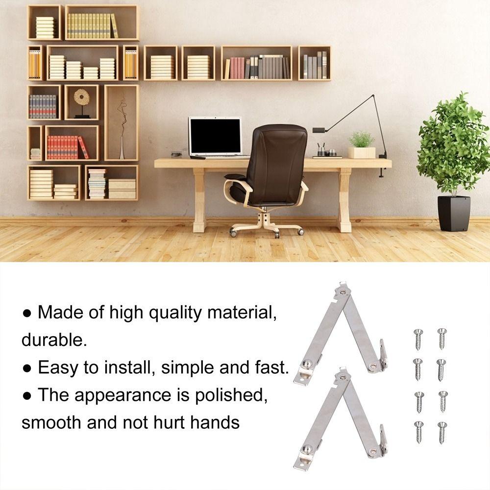 2pcs Efficient Folding Support Hinges With Screws Door Stay Hinge Small Lid Support Hinges Windows