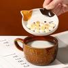 Japanese Cartoon Cat Coffee Mug With Animal Cat Pattern Lid Small Dish Cute Breakfast Cup Creative Coffee Cup Milk Cup Gift2026