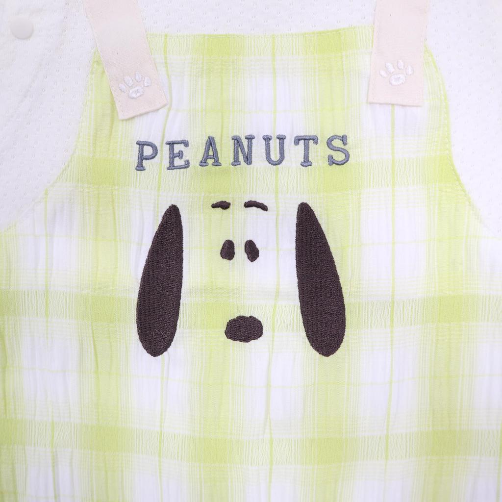 Snoopy Сетка Открытый Короткий Детский 70 [TAKIHYO] Комбинезон-преллс, Трикотаж, Бока, Рукава, Одежда, Мальчики, Девочки, 215152612, Клетка,