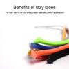 1Pair Elastic Locking Shoelaces Kids Adult Sneakers Quick Shoelace Lazy Shoe Laces Semicircle Shoe