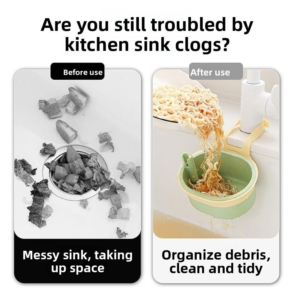 2Pcs Detachable Sink Hanging Strainer Basket Creative Food Residue Separator Kitchen Accessories