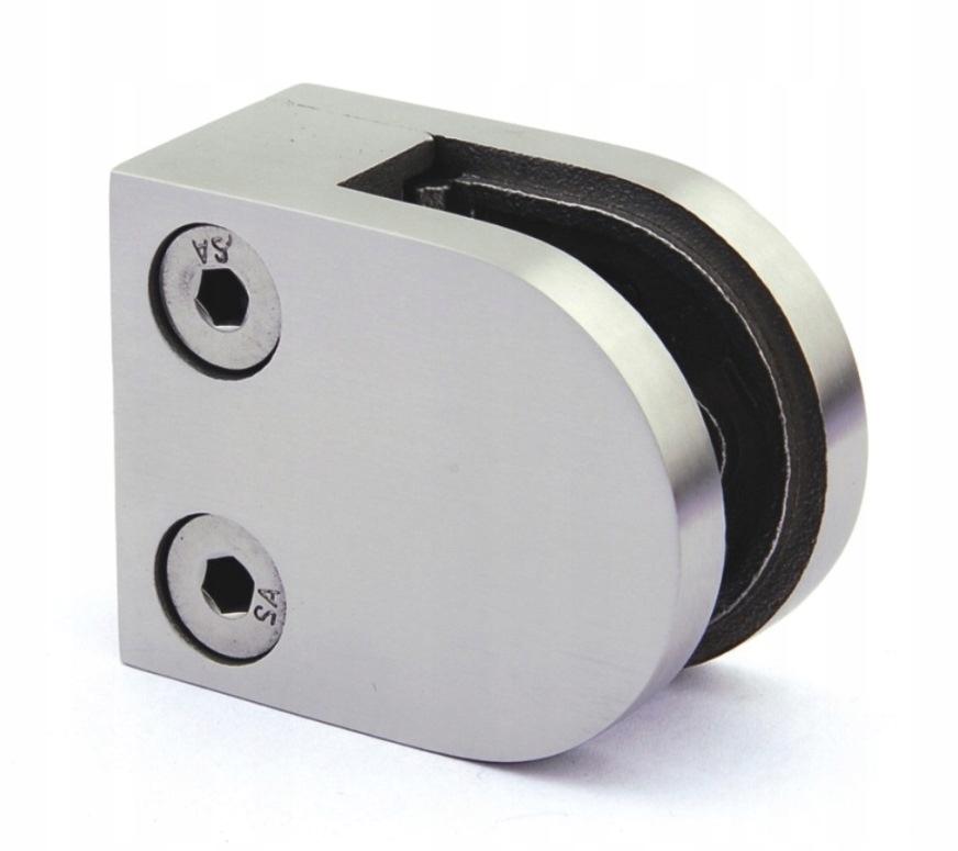 Uchwyt do szkła balustrada 40x50 inox do pow. płaskiej płaski poler kpl.