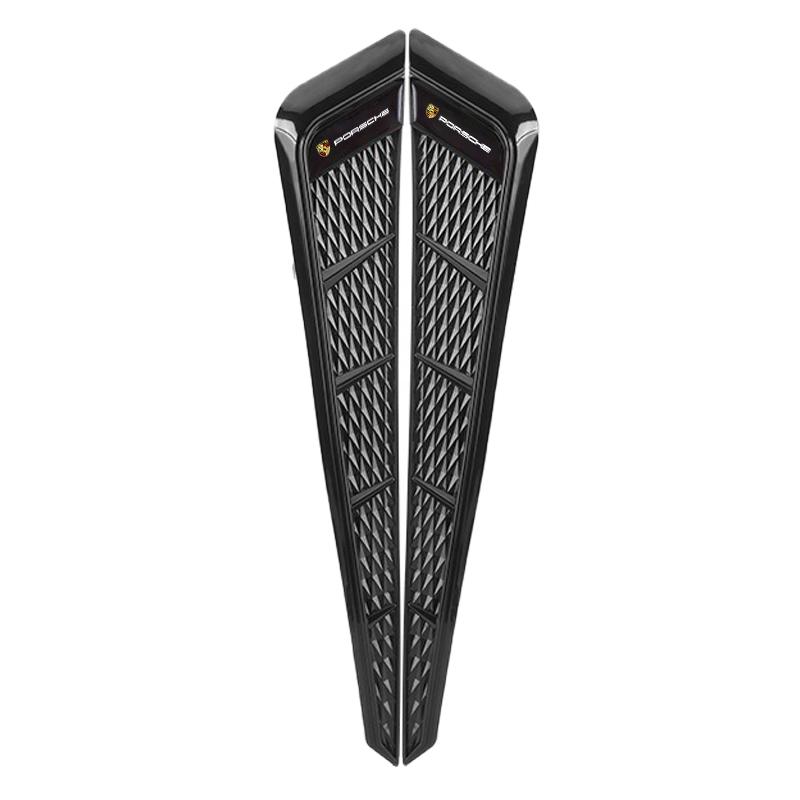 AAOP1 Car Carbon Fiber Black Side Leafboard Flank Fender Stickers For Porsche Panamera Cayenne Taycan 911 718 Macan Carrera-GT 928 968