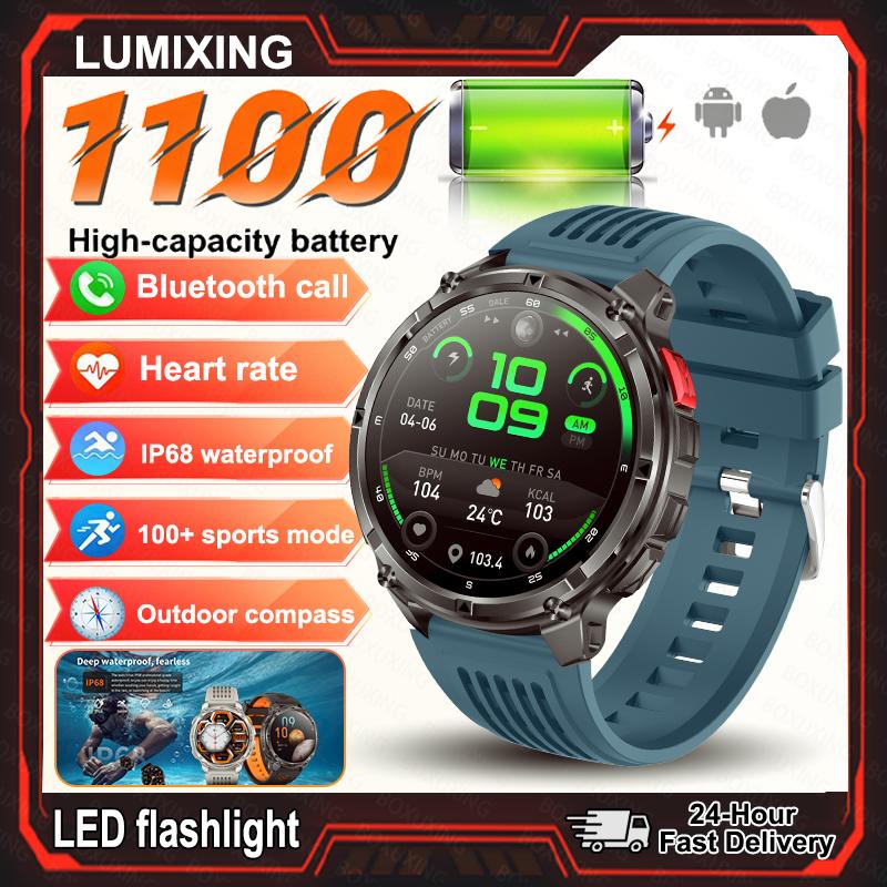 Новые Умные часы T-Rex3 Pro 1100 мАч GPS-трек 5ATM Водонепроницаемые Спортивный трекер бега Компас для улицы Военные Умные часы