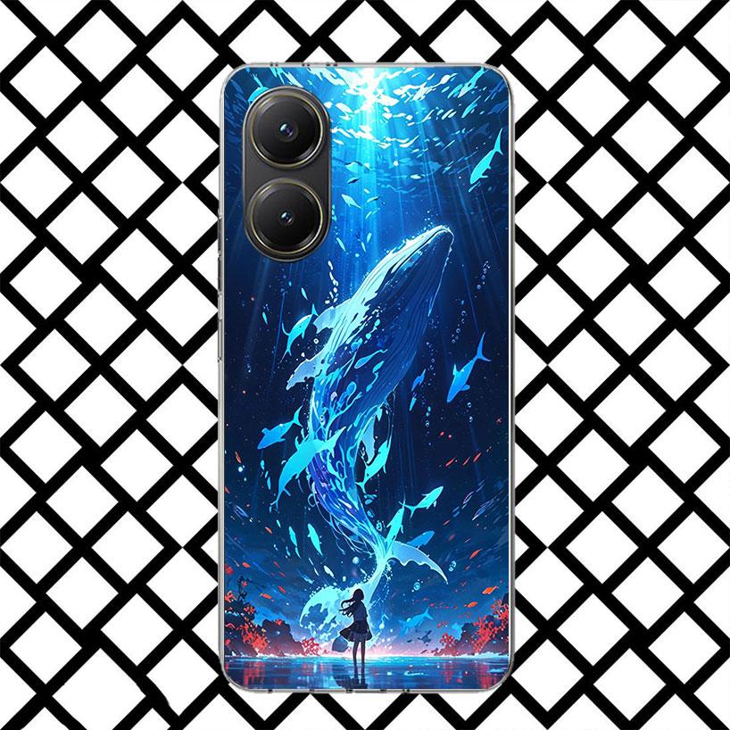 Чехол для телефона с горбатым китом, морским гигантом, для Xiaomi Poco F7 Ultra X7 X6 X5 Pro X4 Gt M8 M7 Redmi 15 15C 13 13C 12 12C, мягкая крышка Fund