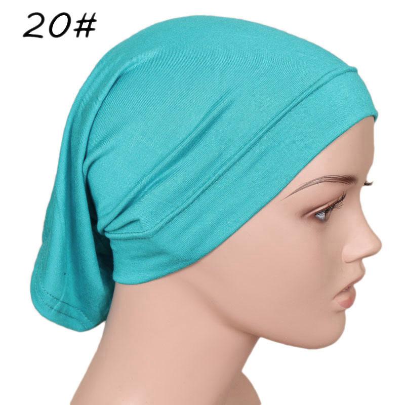Мусульманский подхиджабник Тюрбан Хиджаб Ниндзя Внутренняя шапка Женская шапка для химиотерапии Покрытие от выпадения волос Шапка-бини Шапочка Головной убор Эластичный шарф-обертка для головы