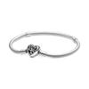 Moments Family Tree Heart Clasp Snake Chain Bracelet 18 Cm