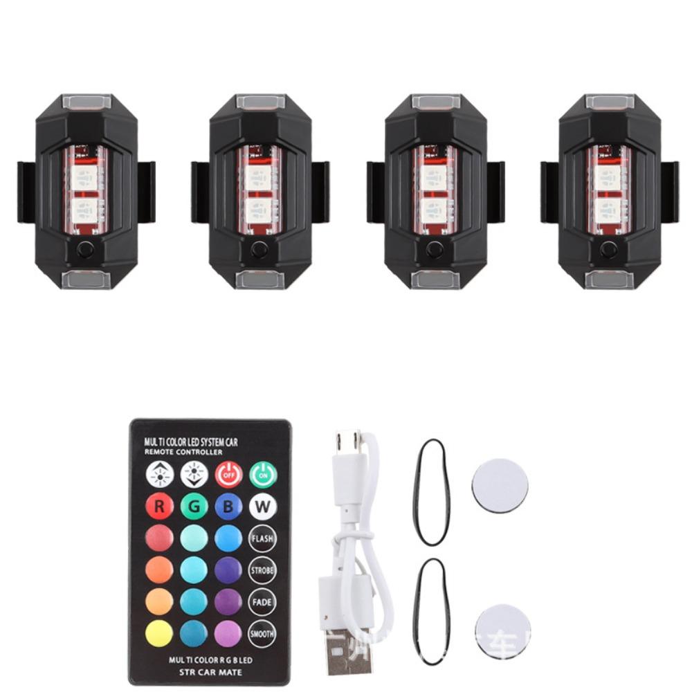7 Color Motorcycle Warning Light RGB Motorcycle Signal Light LED Strobe Light Night Flying