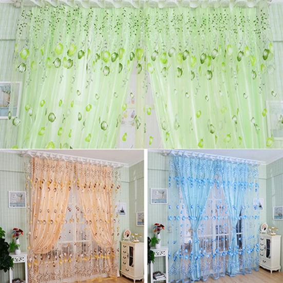 Вуаль с цветком тюльпана, занавеска, драпировка, панель, прозрачное украшение для дома, двери, окна