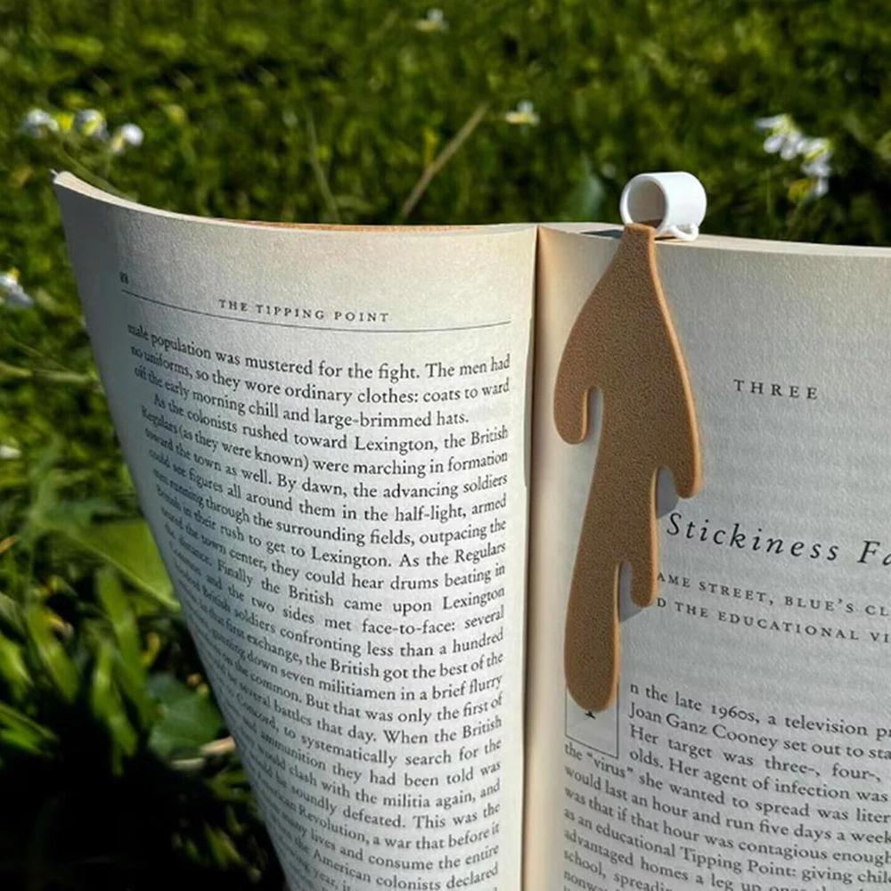 Штука 1 Закладки Креативность Кофейная закладка Закладка для книги Офисные Школьные принадлежности Забавный подарок Креативная Забавная закладка Канцелярские товары