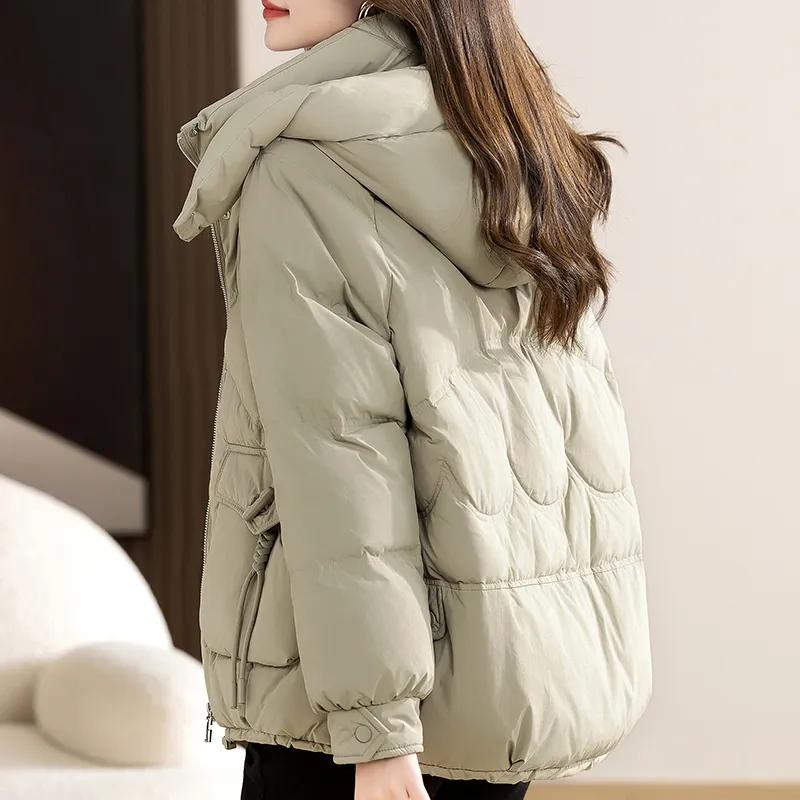 Women's Winter Cotton-padded Jacket Short Fashion Korean Version of Loose Hooded Thickening To Keep Warm Down Cotton-padded Jacket
