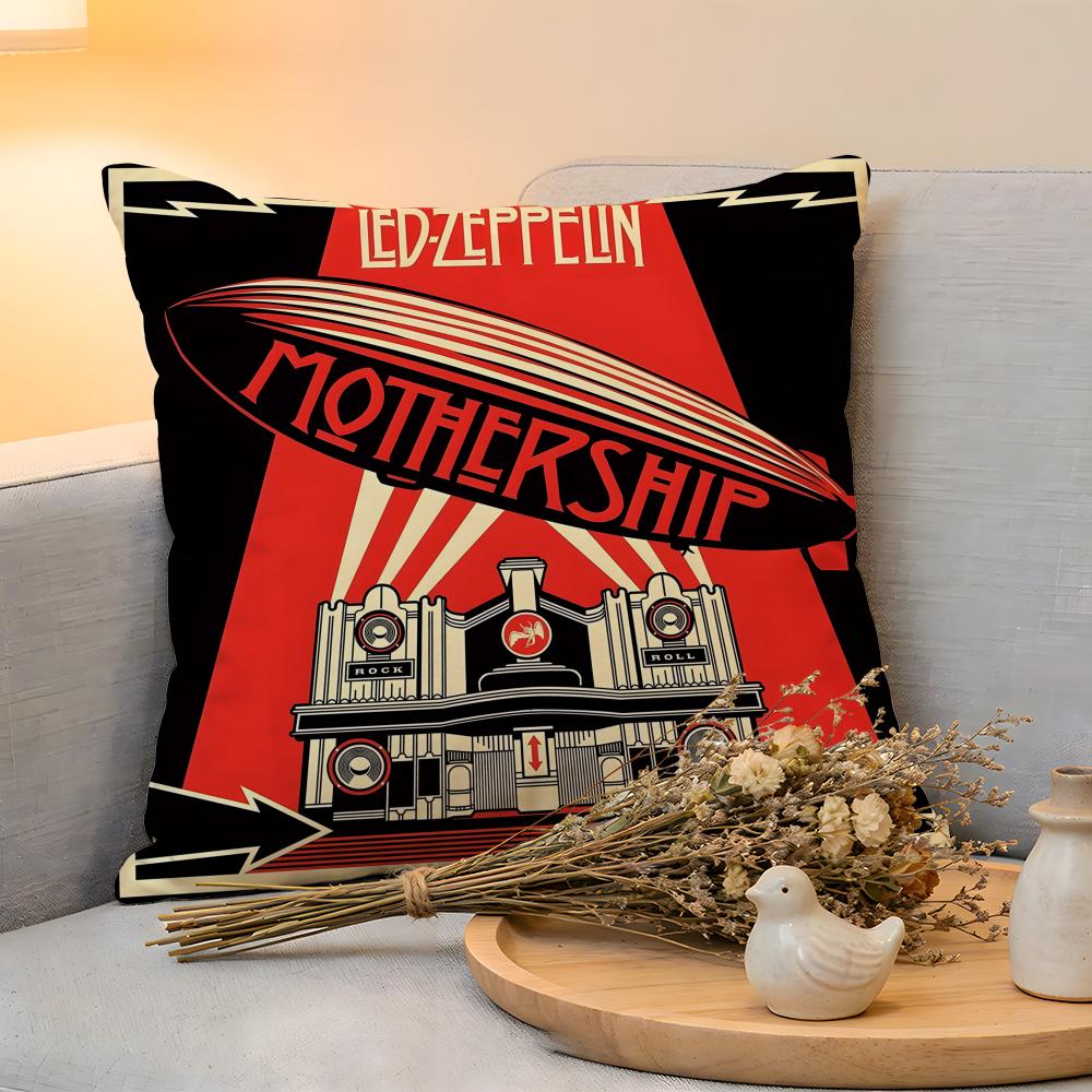 Cushion Cover Linen SkinFriendly Soft Decorative Case for Sofa Home Decor Band LLed ZZeppelin Pillow cover