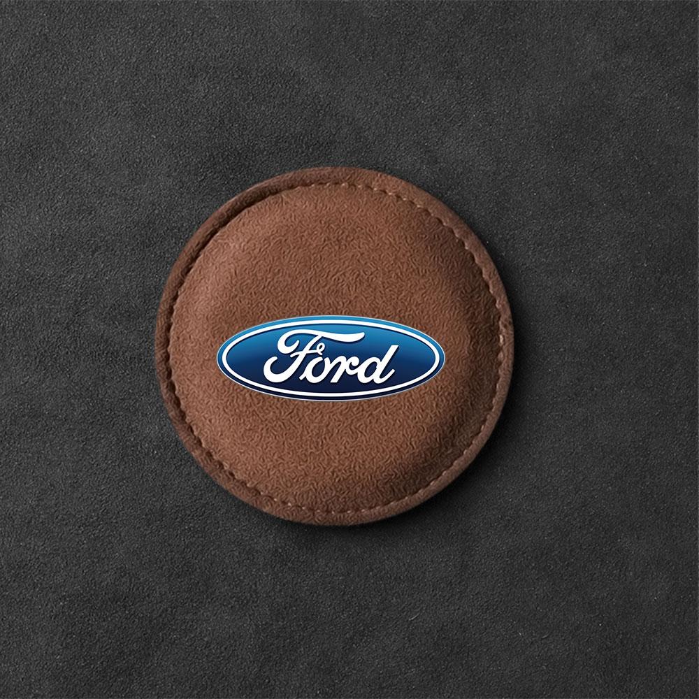2Pcs Car Coaster Non-Slip Pad Water Cup Holder Mat For Ford STRACING Focus Mustang Fiesta Kuga MK7 MAX Mondeo Escape Accessories