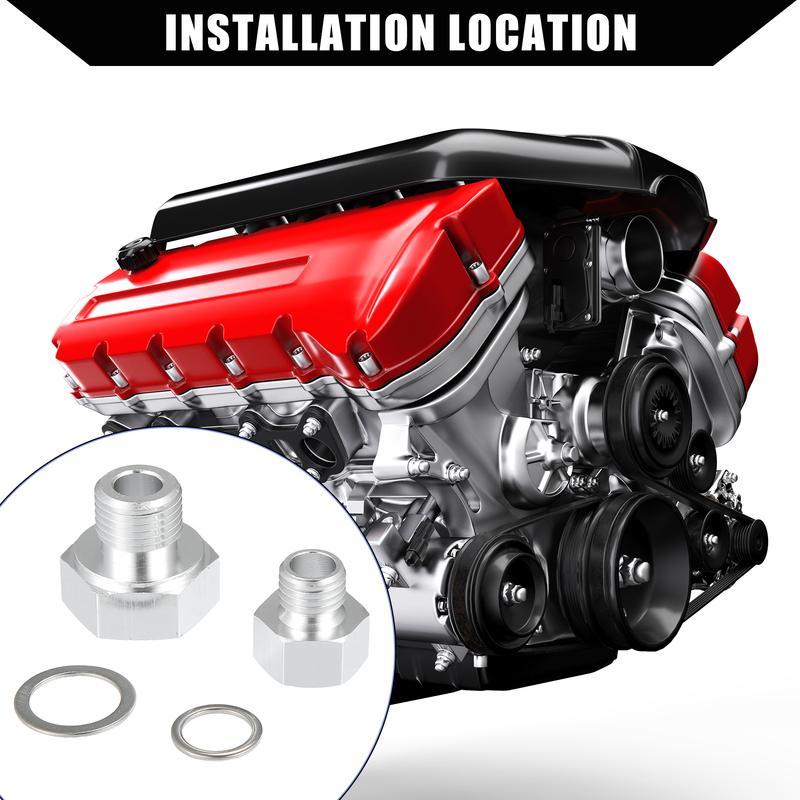 UXCELL Oil Pressure Coolant Adapter Fitting Sensor Adapter Set for LS Series Engine