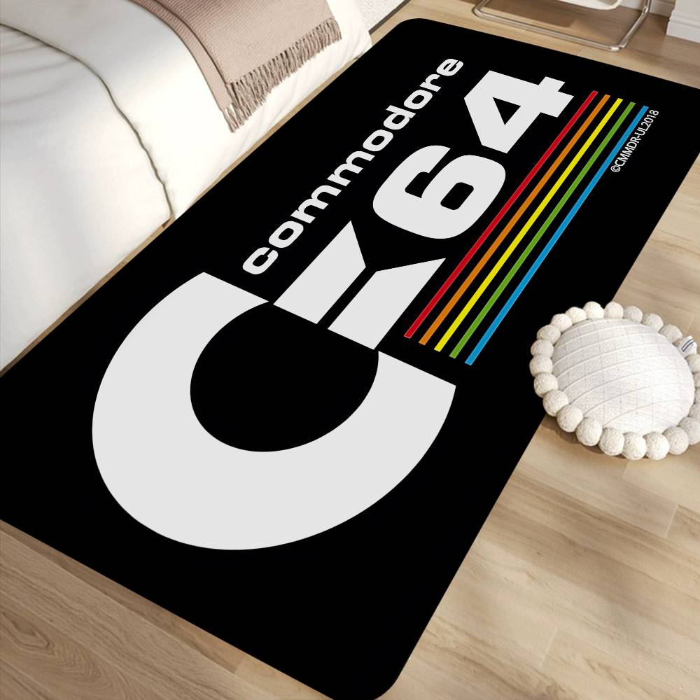 C-Commodore 64 Logo Hallway Carpet Washable Non-Slip Living Room Sofa Chairs Area Mat Kitchen Doormat Area Rug