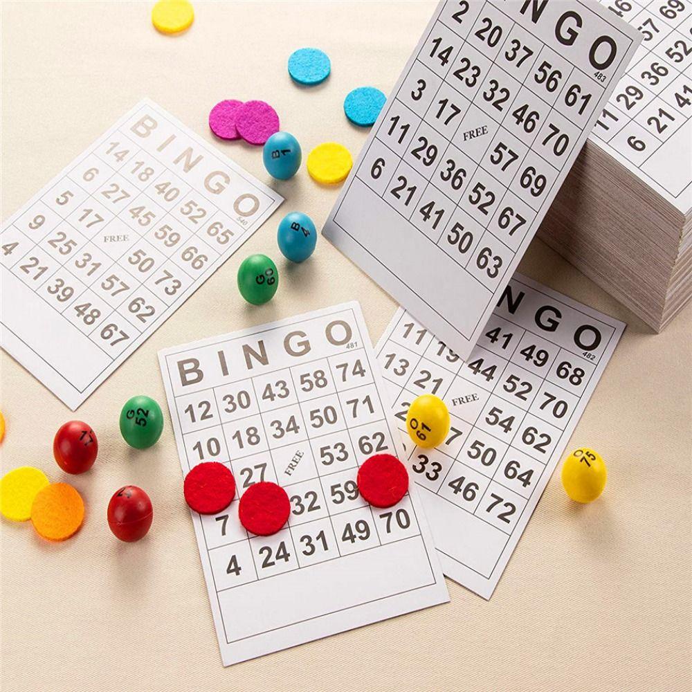 Unique Numbers Bingo Game Cards Reusable Bingo Toys Set Bingo Chess Toy Children Gifts