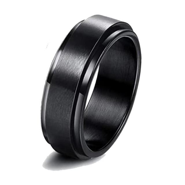 Anti Anxiety Fidget Spinner Ring In Stainless Steel Size 6-11 Reduce Stress & Tension With A Ring! for Men Women Band KL30FI-39D