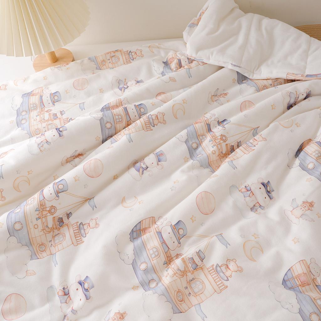 Four Seasons Thickened Newborn Quilt Baby Blanket Soft Comfortable Children Nap Cover Bed Blanket Cotton Infant Quilt 100X120CM