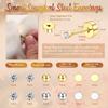 18 Pairs 14K Gold Plated Surgical Steel Screw Flat Back Stud Earrings Tiny Cartilage Earring Sets For Multiple Piercing 2mm