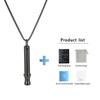 Mindful Breathing Whistle Necklace Round Tube Pendant For Anxiety Relief