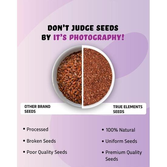 True Elements Raw Flax Seeds (Alsi), 250g × 2 Pack