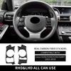 Real Soft Carbon Fiber Sticker For Lexus IS250 300 350 200T 2013 2014 2015 2016 2017 2018 2019 Car Steering Wheel Interior Trim