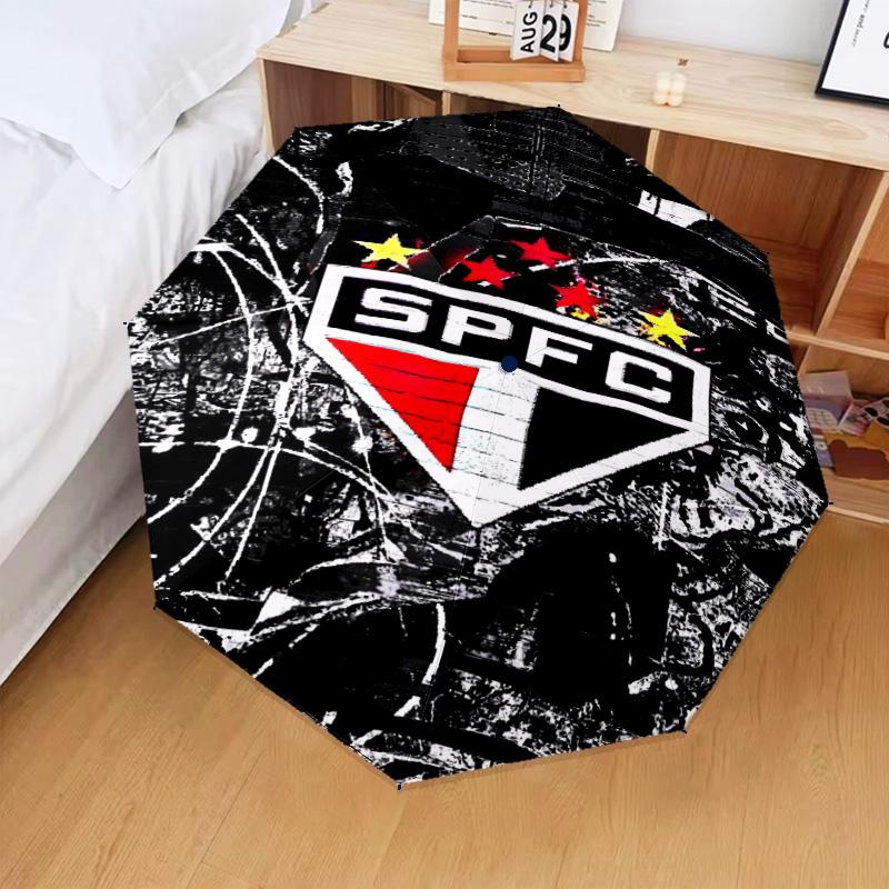 1PC Spfc Team Crest Design Printed Umbrella Folding umbrella, automatic umbrella 8-Frame for Travel, camping Fan gifts Christmas Gifts