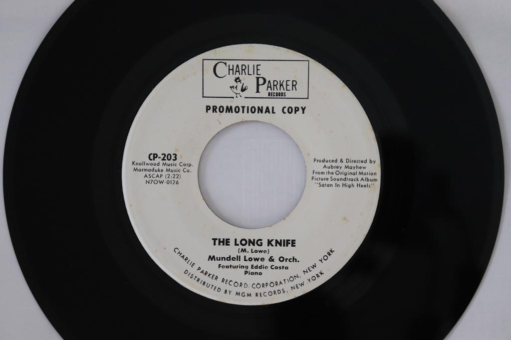 7inch Record MUNDELL LOWE & HIS ORCHESTRA - The Long Knife CP203 Charlie Parker 1962 US Jazz Used