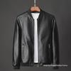 2023 Men's Slim Korean Style Leather Motorcycle Jacket - Trendy, Handsome, Casual Spring & Autumn Wear