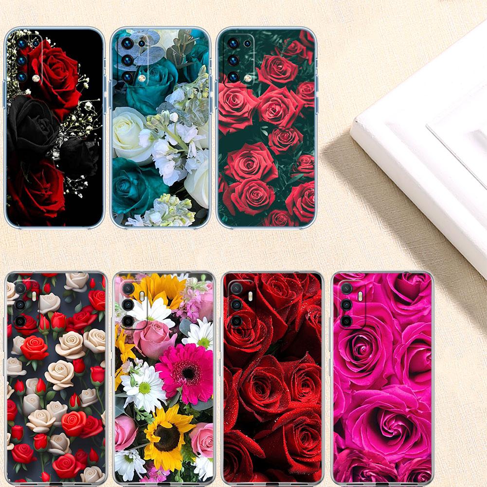 IK13 Beautiful Roses Flower Case for Motorola E13 E15 E20 E22 E22I E22S E30 E32 E40 E7 E7I G Plus Power Play Stylus G22 G14