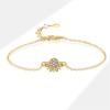 1/2Pcs Adjustable Couple Bracelets Set Sparkling Cubic Zirconia Sun and Moon Bracelet for Women Party Wedding Jewelry Gift