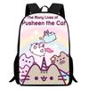 Printed Childrens Pusheen Backpack Outdoor Large Capacity Student Schoolbag