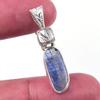 Подарочный кулон из чистого серебра 925 пробы с натуральным кианитом и черным рутилом 1,25 дюйма z2Q94