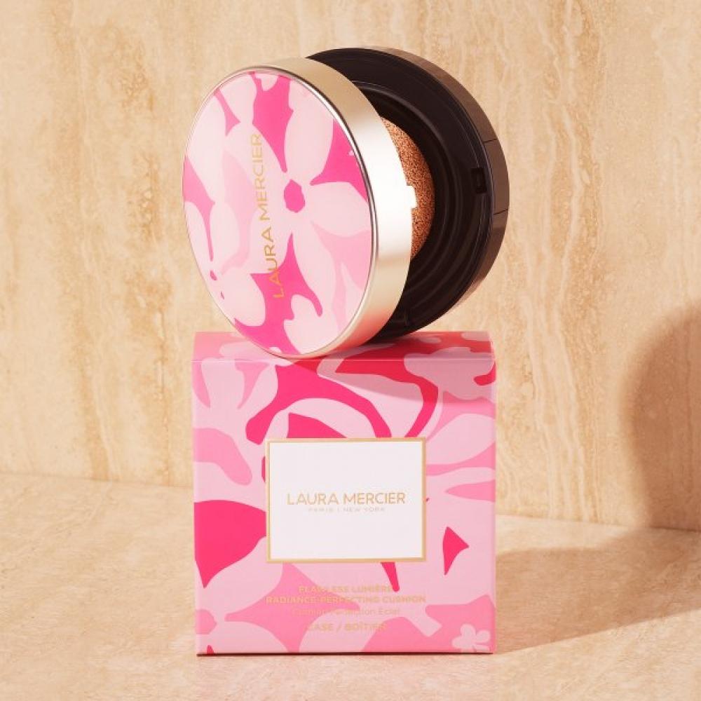 Laura Mercier Wildflower Cushion Case + Refill + Mini Powder  Lipstick