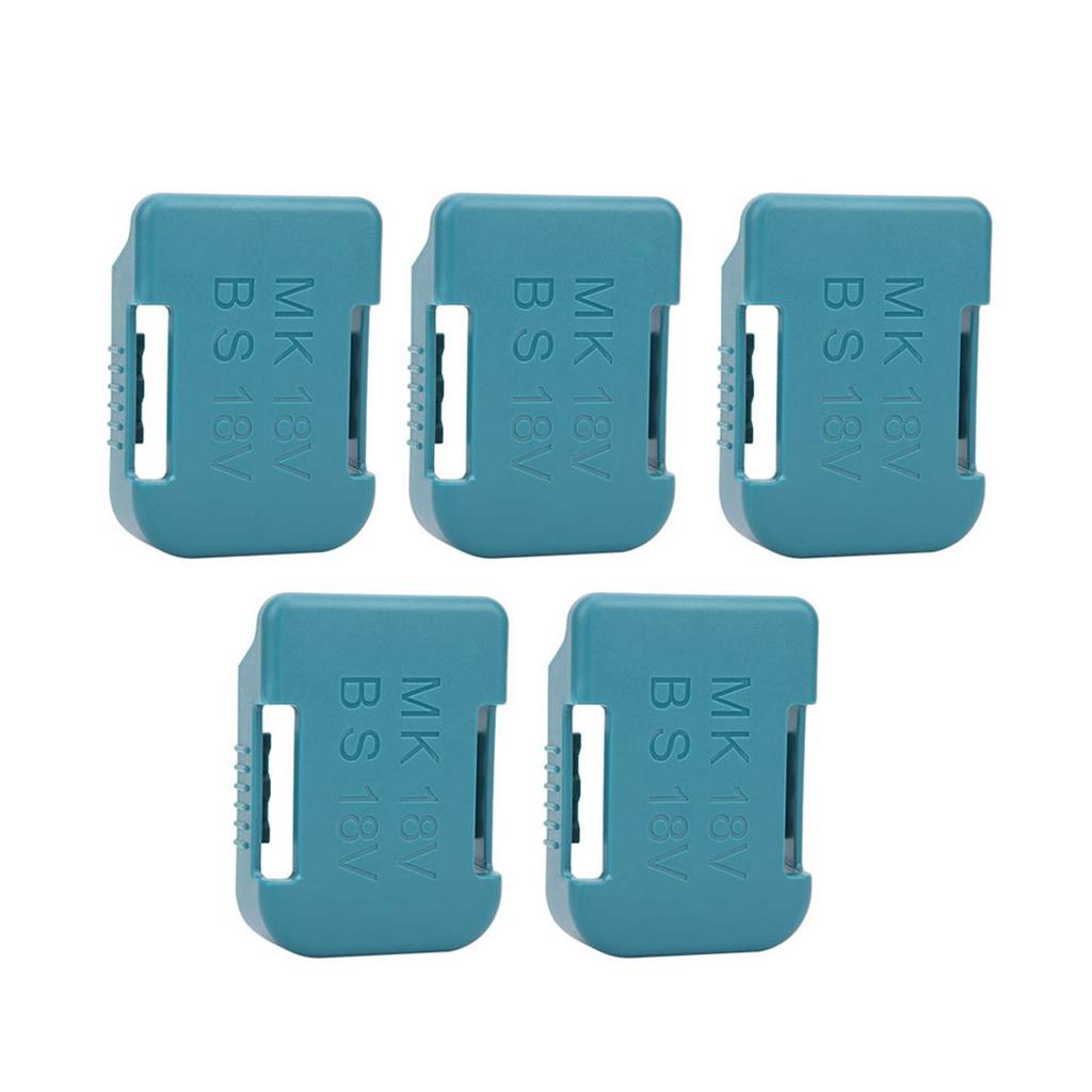 5Pcs Lithium Battery Storage Rack Shelf Bracket Belt Slot for 18V Fixing Devices