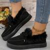 Winter Warm Cotton Slippers Female Thick Faux Fur Plus Size Velvet Men's Indoor Home Slippers Warm Couple Shoes Woman Snow Boots