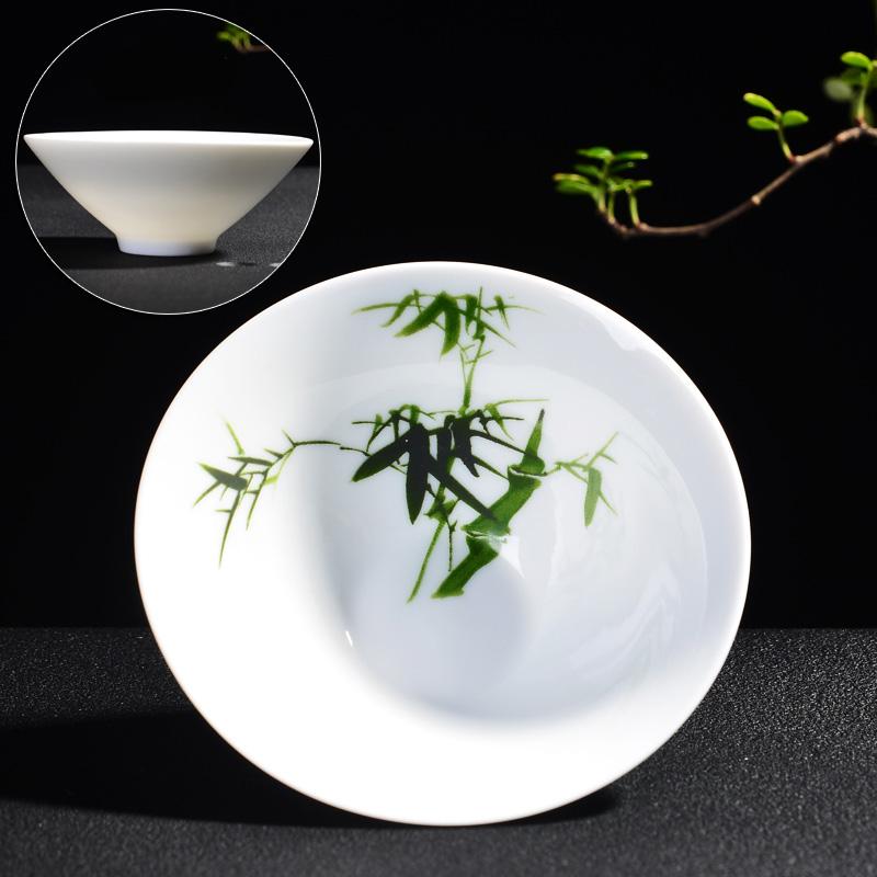 Расписанная вручную фарфоровая чайная чашка 1 шт., керамические чайные чашки с узором в китайском стиле, чайная чашка кунг-фу, чайные принадлежности, набор чашек пуэр