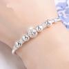 925 Sterling Silver Lucky Beads Bangles for Women Bracelets Luxury Designer Fashion Jewelry Party Wedding Gifts