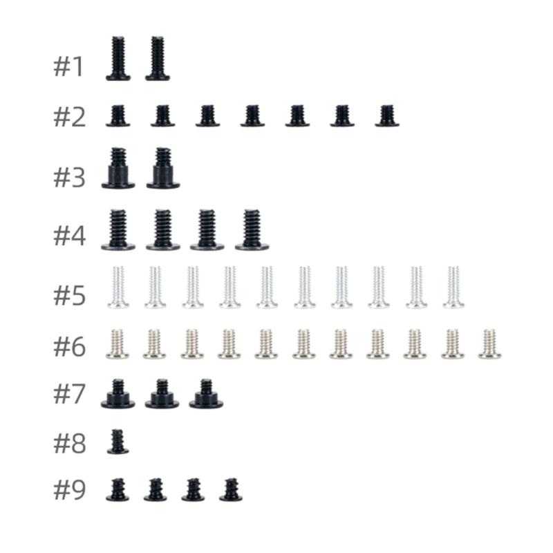 44Pcs Replacement Metal Screws Game Console Full Set Host Screws Set Kit for NS OLED Repairing Parts Gamepad Accessories